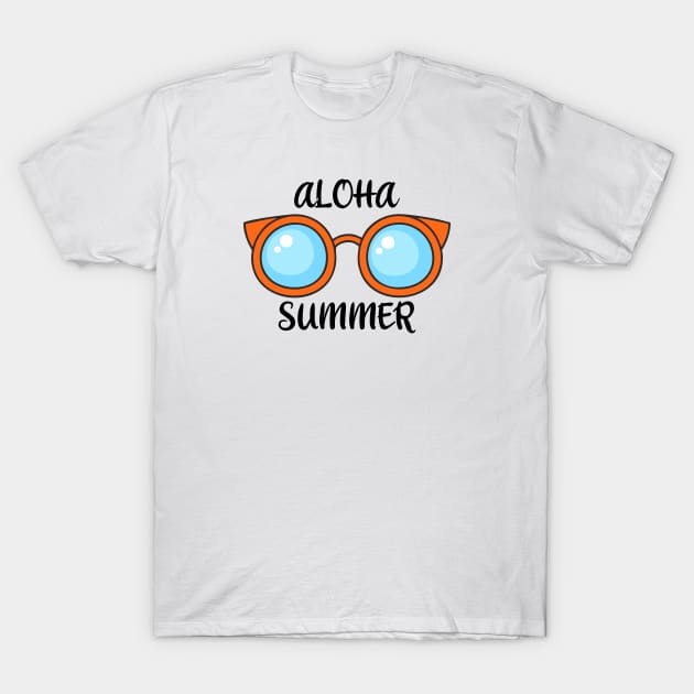 Aloha summer hello summer T-Shirt by Typography Dose